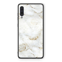 Thumbnail for samsung a50 White Gold Marble θήκη από τη Smartfits με σχέδιο στο πίσω μέρος και μαύρο περίβλημα | Smartphone case with colorful back and black bezels by Smartfits