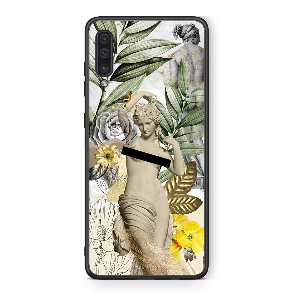 samsung a50 Woman Statue θήκη από τη Smartfits με σχέδιο στο πίσω μέρος και μαύρο περίβλημα | Smartphone case with colorful back and black bezels by Smartfits