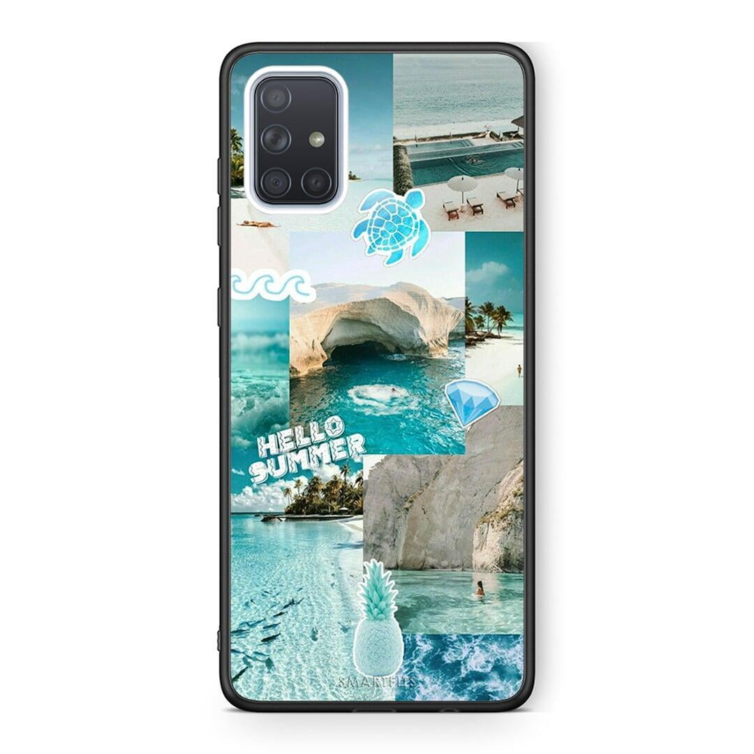 Samsung A51 Aesthetic Summer Θήκη από τη Smartfits με σχέδιο στο πίσω μέρος και μαύρο περίβλημα | Smartphone case with colorful back and black bezels by Smartfits