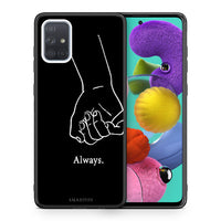 Thumbnail for Θήκη Αγίου Βαλεντίνου Samsung A51 Always & Forever 1 από τη Smartfits με σχέδιο στο πίσω μέρος και μαύρο περίβλημα | Samsung A51 Always & Forever 1 case with colorful back and black bezels