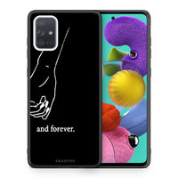 Thumbnail for Θήκη Αγίου Βαλεντίνου Samsung A51 Always & Forever 2 από τη Smartfits με σχέδιο στο πίσω μέρος και μαύρο περίβλημα | Samsung A51 Always & Forever 2 case with colorful back and black bezels