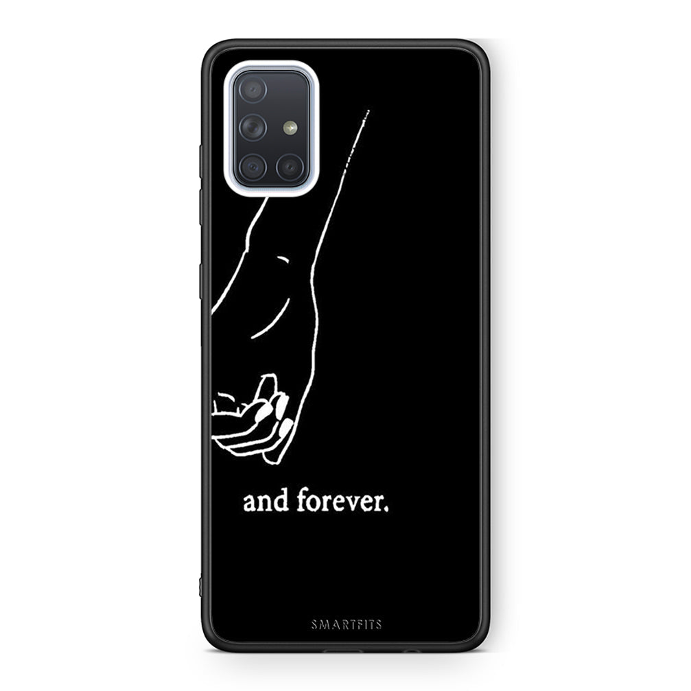 Samsung A51 Always & Forever 2 Θήκη Αγίου Βαλεντίνου από τη Smartfits με σχέδιο στο πίσω μέρος και μαύρο περίβλημα | Smartphone case with colorful back and black bezels by Smartfits