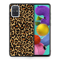 Thumbnail for Θήκη Samsung A51 Leopard Animal από τη Smartfits με σχέδιο στο πίσω μέρος και μαύρο περίβλημα | Samsung A51 Leopard Animal case with colorful back and black bezels
