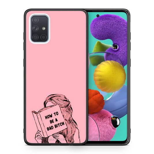 Θήκη Samsung A51 Bad Bitch από τη Smartfits με σχέδιο στο πίσω μέρος και μαύρο περίβλημα | Samsung A51 Bad Bitch case with colorful back and black bezels