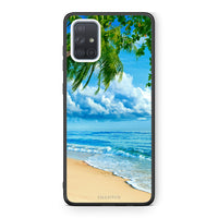 Thumbnail for Samsung A51 Beautiful Beach θήκη από τη Smartfits με σχέδιο στο πίσω μέρος και μαύρο περίβλημα | Smartphone case with colorful back and black bezels by Smartfits