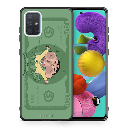 Θήκη Αγίου Βαλεντίνου Samsung A51 Big Money από τη Smartfits με σχέδιο στο πίσω μέρος και μαύρο περίβλημα | Samsung A51 Big Money case with colorful back and black bezels