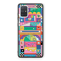 Thumbnail for Samsung A71 Bubbles Soap θήκη από τη Smartfits με σχέδιο στο πίσω μέρος και μαύρο περίβλημα | Smartphone case with colorful back and black bezels by Smartfits