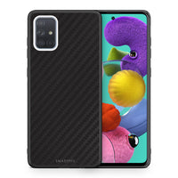 Thumbnail for Θήκη Samsung A51 Carbon Black από τη Smartfits με σχέδιο στο πίσω μέρος και μαύρο περίβλημα | Samsung A51 Carbon Black case with colorful back and black bezels