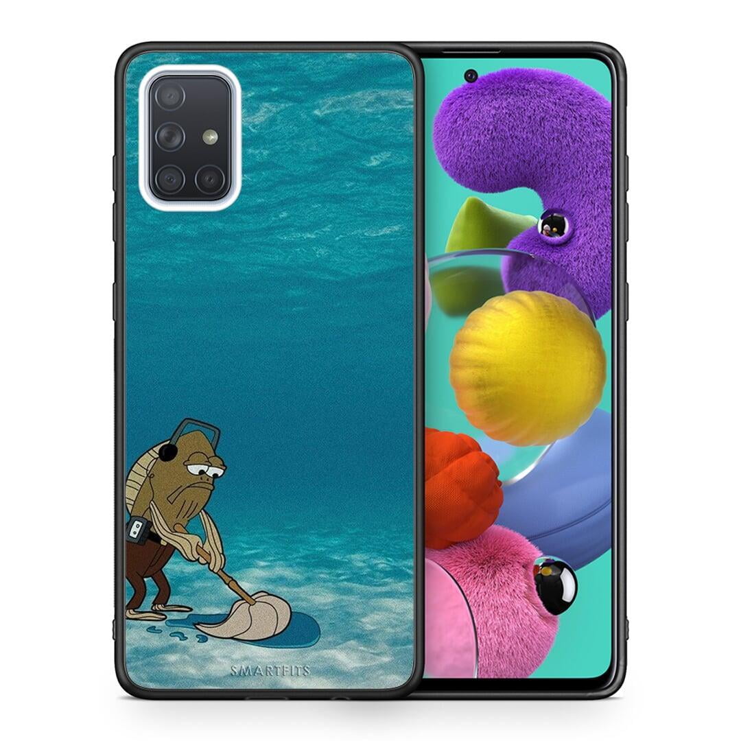 Θήκη Samsung A51 Clean The Ocean από τη Smartfits με σχέδιο στο πίσω μέρος και μαύρο περίβλημα | Samsung A51 Clean The Ocean case with colorful back and black bezels