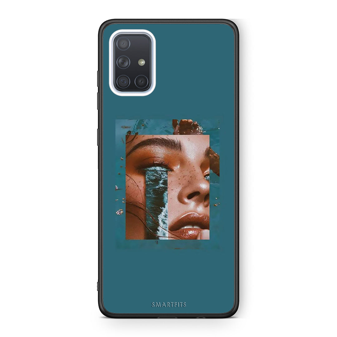 Samsung A71 Cry An Ocean θήκη από τη Smartfits με σχέδιο στο πίσω μέρος και μαύρο περίβλημα | Smartphone case with colorful back and black bezels by Smartfits