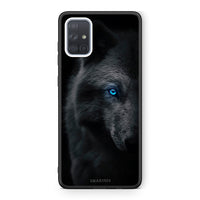Thumbnail for Samsung A71 Dark Wolf θήκη από τη Smartfits με σχέδιο στο πίσω μέρος και μαύρο περίβλημα | Smartphone case with colorful back and black bezels by Smartfits