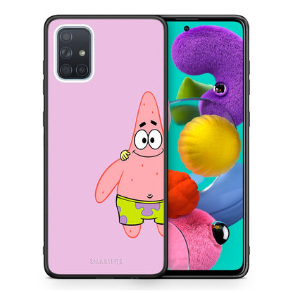 Θήκη Samsung A51  Friends Patrick από τη Smartfits με σχέδιο στο πίσω μέρος και μαύρο περίβλημα | Samsung A51  Friends Patrick case with colorful back and black bezels