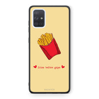 Thumbnail for Samsung A51 Fries Before Guys Θήκη Αγίου Βαλεντίνου από τη Smartfits με σχέδιο στο πίσω μέρος και μαύρο περίβλημα | Smartphone case with colorful back and black bezels by Smartfits