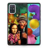 Thumbnail for Θήκη Samsung A51 Funny Art από τη Smartfits με σχέδιο στο πίσω μέρος και μαύρο περίβλημα | Samsung A51 Funny Art case with colorful back and black bezels