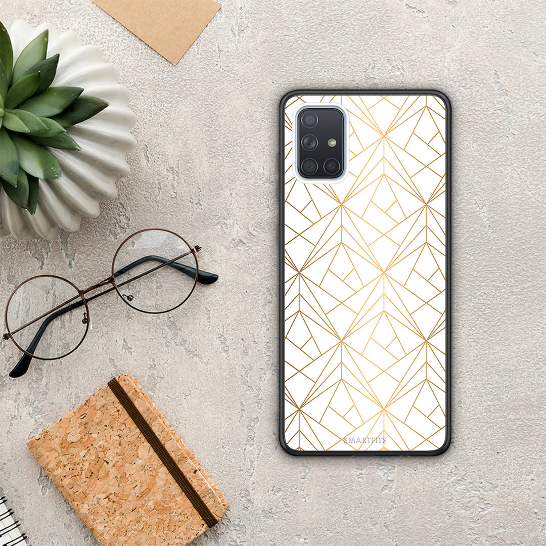 Geometric Luxury White - Samsung Galaxy A51 θήκη