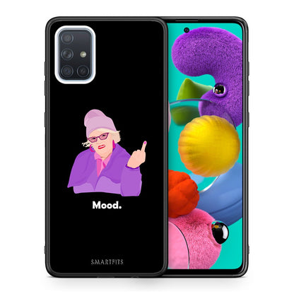 Θήκη Samsung A51 Grandma Mood Black από τη Smartfits με σχέδιο στο πίσω μέρος και μαύρο περίβλημα | Samsung A51 Grandma Mood Black case with colorful back and black bezels