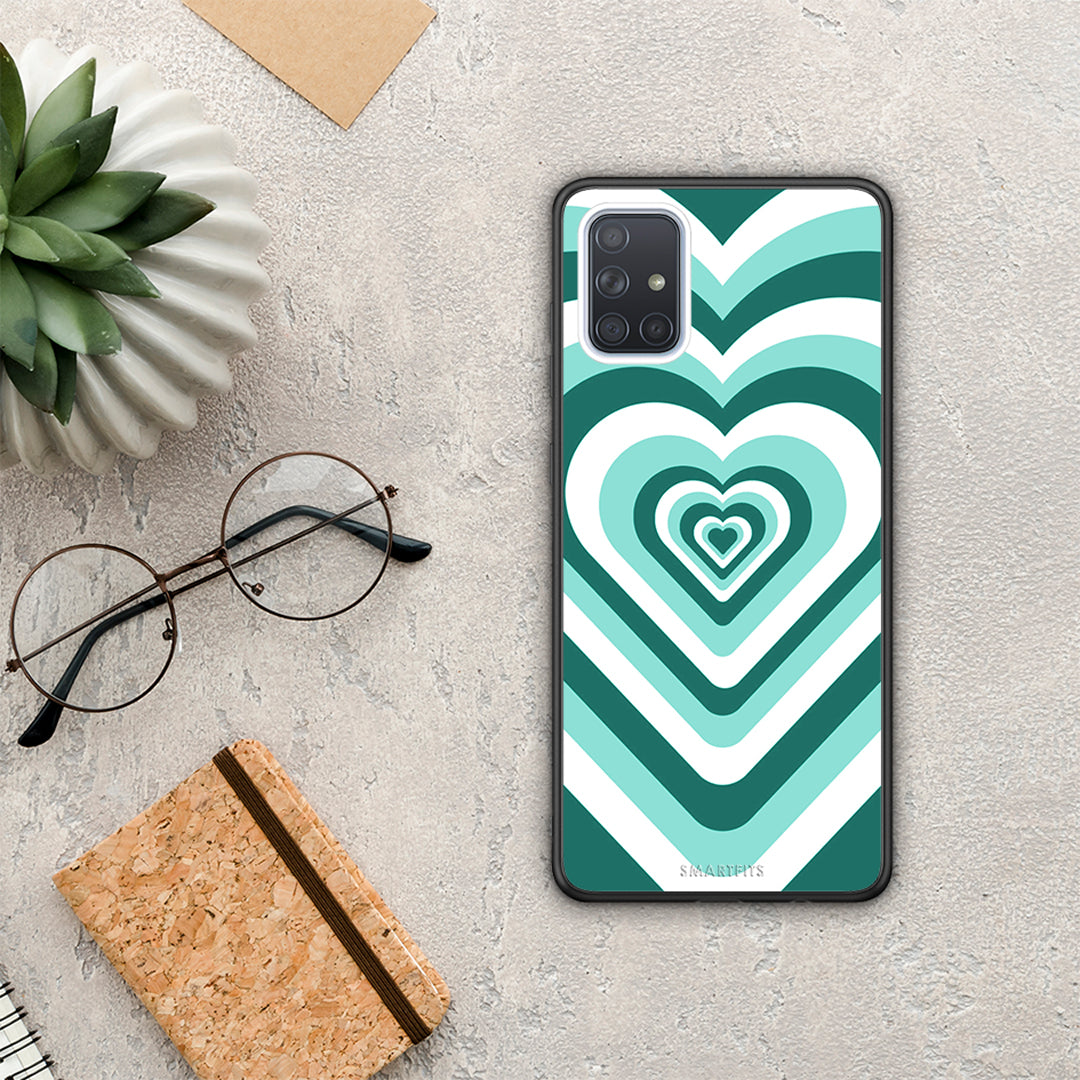 Green Hearts - Samsung Galaxy A51 θήκη