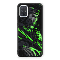 Thumbnail for Samsung A71 Green Soldier Θήκη Αγίου Βαλεντίνου από τη Smartfits με σχέδιο στο πίσω μέρος και μαύρο περίβλημα | Smartphone case with colorful back and black bezels by Smartfits