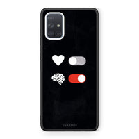 Thumbnail for Samsung A51 Heart Vs Brain Θήκη Αγίου Βαλεντίνου από τη Smartfits με σχέδιο στο πίσω μέρος και μαύρο περίβλημα | Smartphone case with colorful back and black bezels by Smartfits
