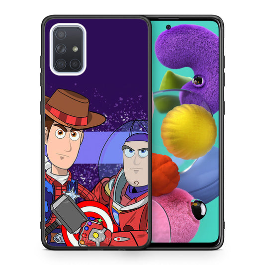 Θήκη Samsung A51 Infinity Story από τη Smartfits με σχέδιο στο πίσω μέρος και μαύρο περίβλημα | Samsung A51 Infinity Story case with colorful back and black bezels