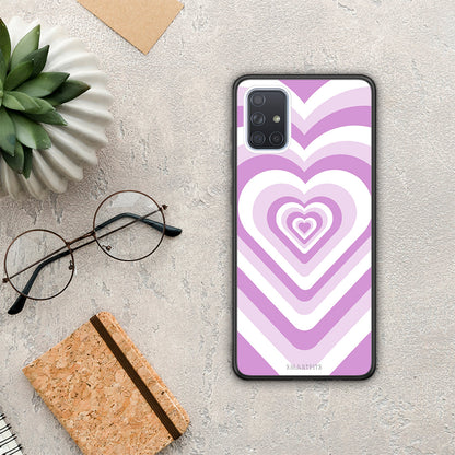 Lilac Hearts - Samsung Galaxy A51 θήκη