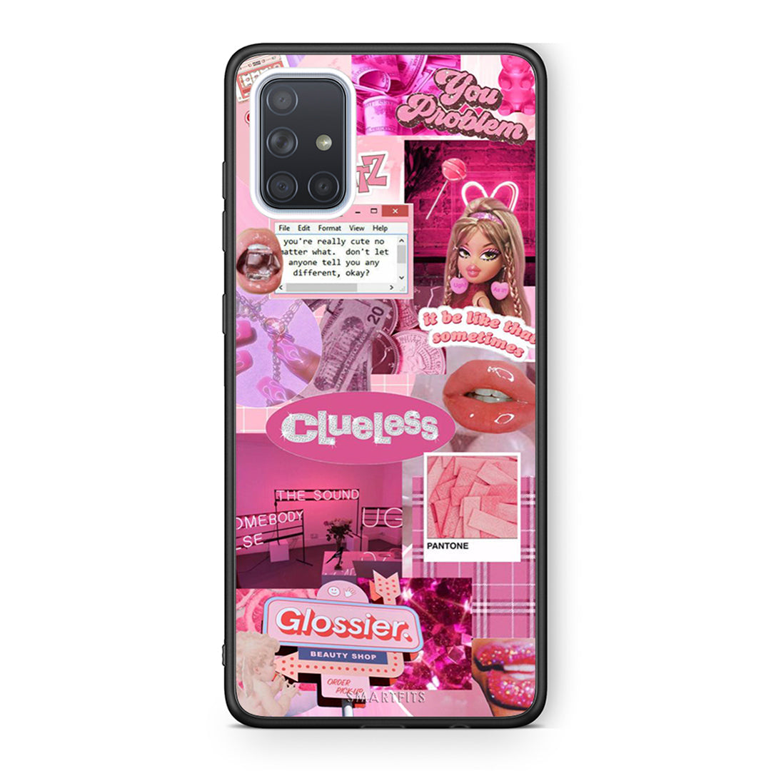 Samsung A71 Pink Love Θήκη Αγίου Βαλεντίνου από τη Smartfits με σχέδιο στο πίσω μέρος και μαύρο περίβλημα | Smartphone case with colorful back and black bezels by Smartfits