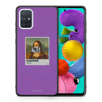Θήκη Samsung A51 Monalisa Popart από τη Smartfits με σχέδιο στο πίσω μέρος και μαύρο περίβλημα | Samsung A51 Monalisa Popart case with colorful back and black bezels