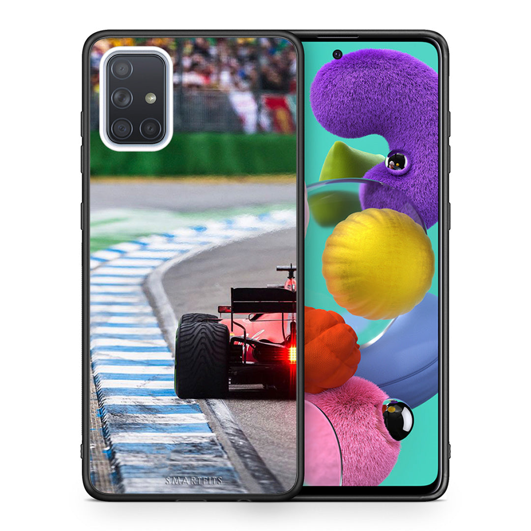 Θήκη Samsung A51 Racing Vibes από τη Smartfits με σχέδιο στο πίσω μέρος και μαύρο περίβλημα | Samsung A51 Racing Vibes case with colorful back and black bezels
