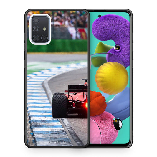 Θήκη Samsung A51 Racing Vibes από τη Smartfits με σχέδιο στο πίσω μέρος και μαύρο περίβλημα | Samsung A51 Racing Vibes case with colorful back and black bezels