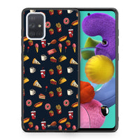 Thumbnail for Θήκη Samsung A51 Hungry Random από τη Smartfits με σχέδιο στο πίσω μέρος και μαύρο περίβλημα | Samsung A51 Hungry Random case with colorful back and black bezels
