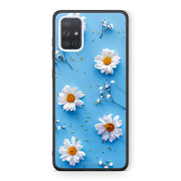 Thumbnail for Samsung A71 Real Daisies θήκη από τη Smartfits με σχέδιο στο πίσω μέρος και μαύρο περίβλημα | Smartphone case with colorful back and black bezels by Smartfits