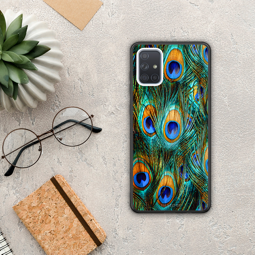 Real Peacock Feathers - Samsung Galaxy A51 θήκη