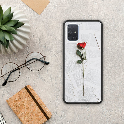 Red Rose - Samsung Galaxy A51 θήκη