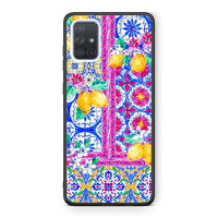Thumbnail for Samsung A51 Retro Spring θήκη από τη Smartfits με σχέδιο στο πίσω μέρος και μαύρο περίβλημα | Smartphone case with colorful back and black bezels by Smartfits