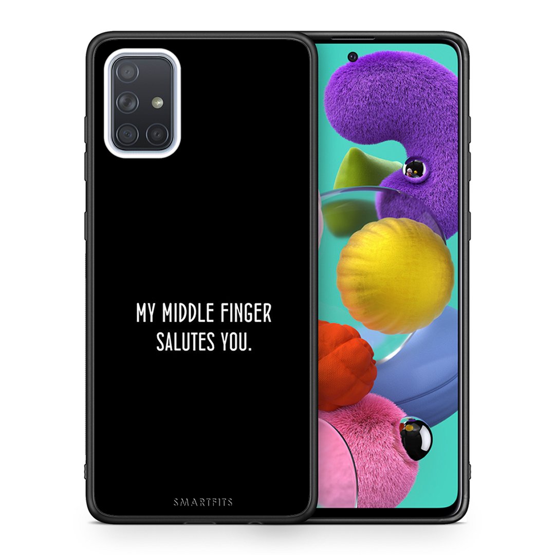 Θήκη Samsung A51 Salute από τη Smartfits με σχέδιο στο πίσω μέρος και μαύρο περίβλημα | Samsung A51 Salute case with colorful back and black bezels