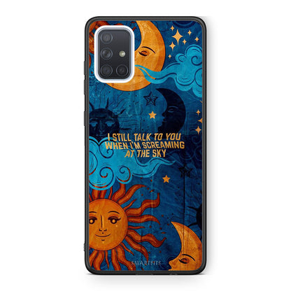 Samsung A51 Screaming Sky θήκη από τη Smartfits με σχέδιο στο πίσω μέρος και μαύρο περίβλημα | Smartphone case with colorful back and black bezels by Smartfits