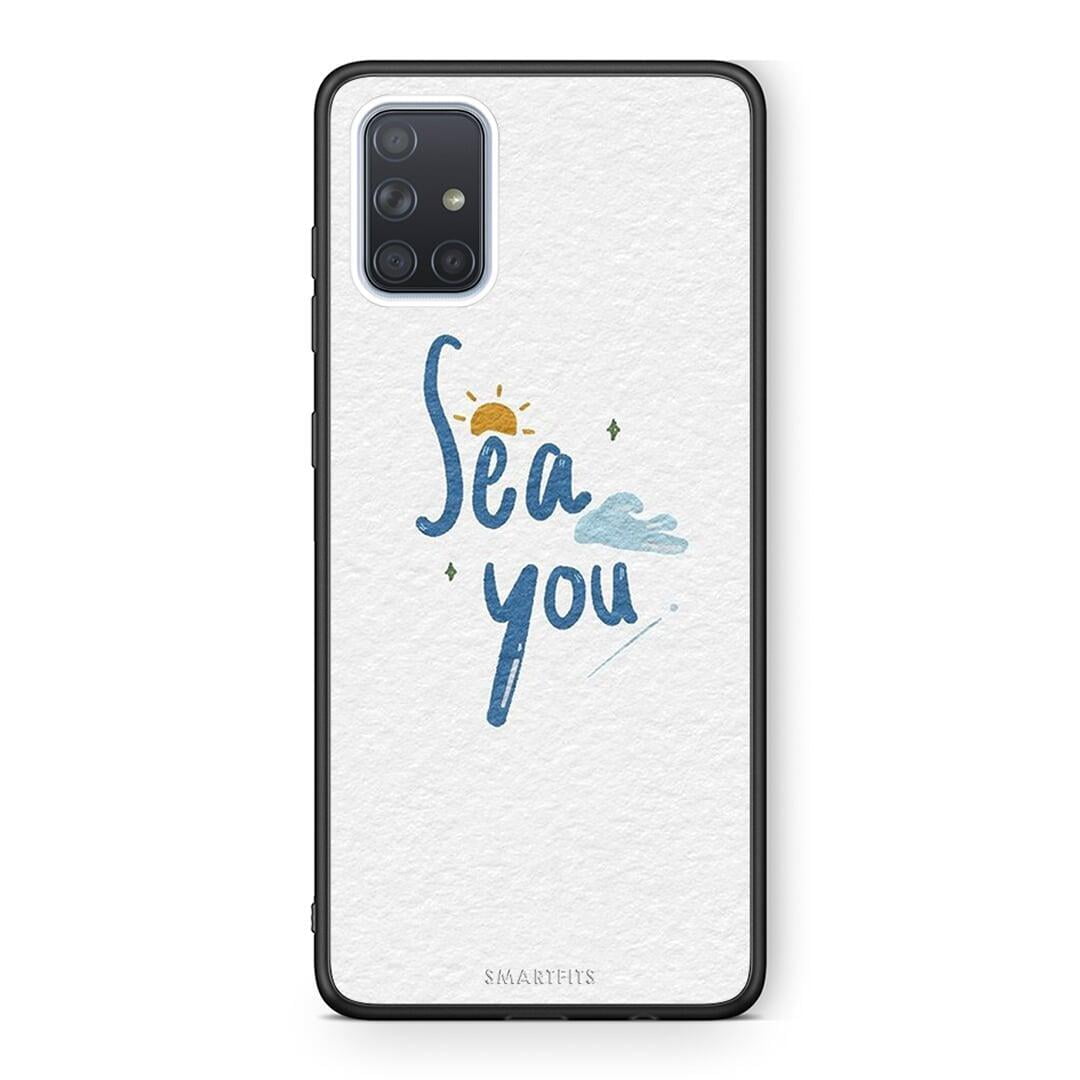 Samsung A71 Sea You Θήκη από τη Smartfits με σχέδιο στο πίσω μέρος και μαύρο περίβλημα | Smartphone case with colorful back and black bezels by Smartfits