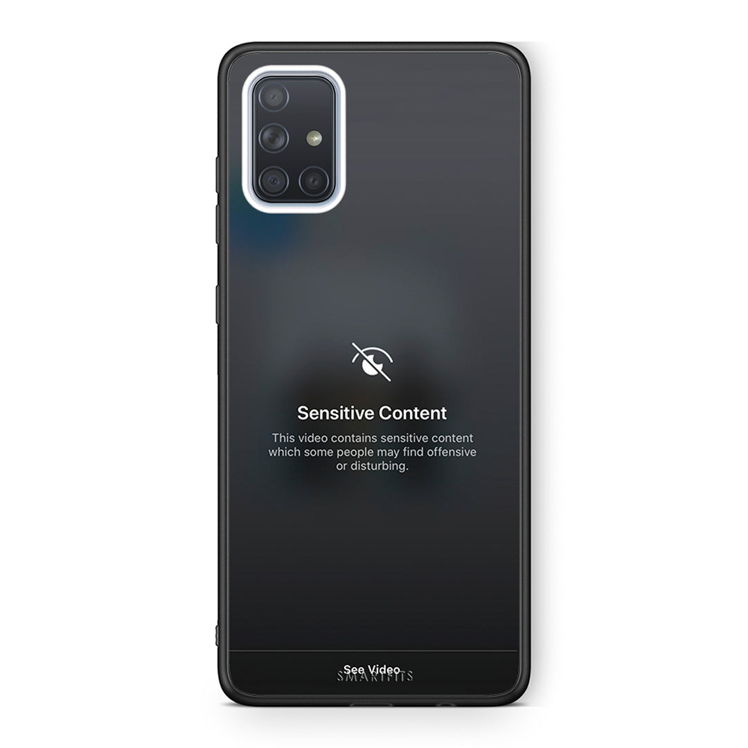 Samsung A71 Sensitive Content θήκη από τη Smartfits με σχέδιο στο πίσω μέρος και μαύρο περίβλημα | Smartphone case with colorful back and black bezels by Smartfits