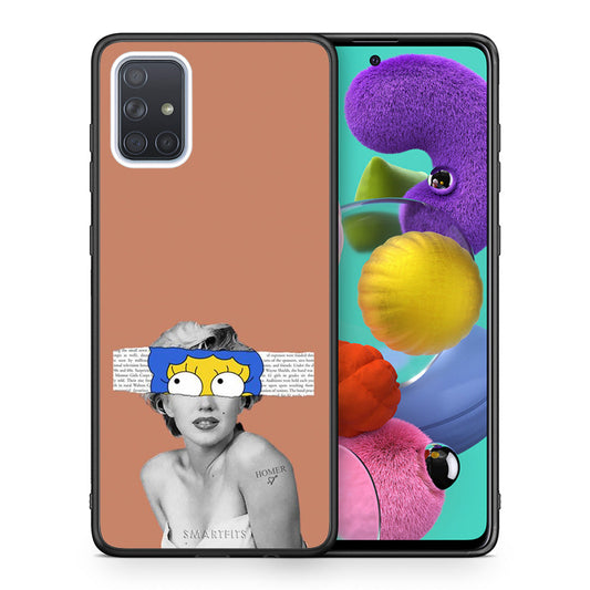 Θήκη Samsung A51 Sim Merilyn από τη Smartfits με σχέδιο στο πίσω μέρος και μαύρο περίβλημα | Samsung A51 Sim Merilyn case with colorful back and black bezels