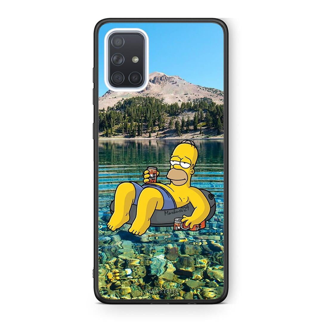 Samsung A71 Summer Happiness Θήκη από τη Smartfits με σχέδιο στο πίσω μέρος και μαύρο περίβλημα | Smartphone case with colorful back and black bezels by Smartfits