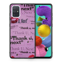 Thumbnail for Θήκη Αγίου Βαλεντίνου Samsung A51 Thank You Next από τη Smartfits με σχέδιο στο πίσω μέρος και μαύρο περίβλημα | Samsung A51 Thank You Next case with colorful back and black bezels