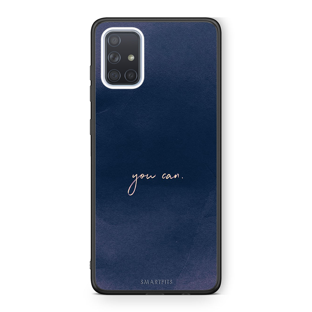 Samsung A71 You Can θήκη από τη Smartfits με σχέδιο στο πίσω μέρος και μαύρο περίβλημα | Smartphone case with colorful back and black bezels by Smartfits