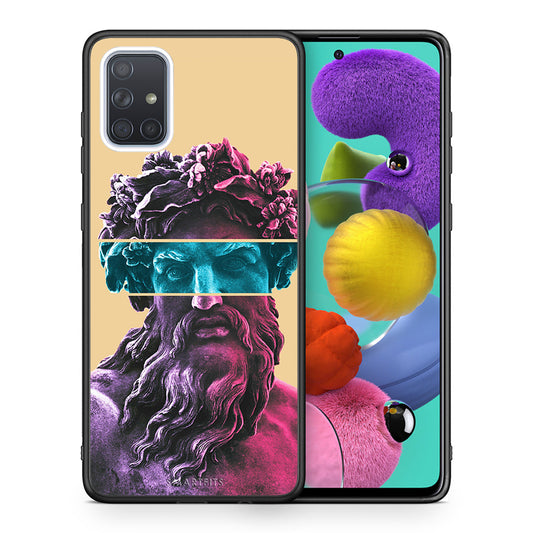 Θήκη Αγίου Βαλεντίνου Samsung A51 Zeus Art από τη Smartfits με σχέδιο στο πίσω μέρος και μαύρο περίβλημα | Samsung A51 Zeus Art case with colorful back and black bezels