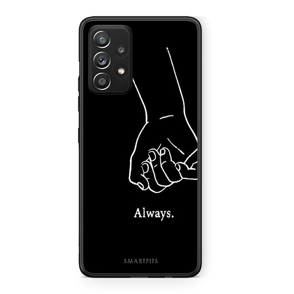 Samsung Galaxy A52 Always & Forever 1 Θήκη Αγίου Βαλεντίνου από τη Smartfits με σχέδιο στο πίσω μέρος και μαύρο περίβλημα | Smartphone case with colorful back and black bezels by Smartfits