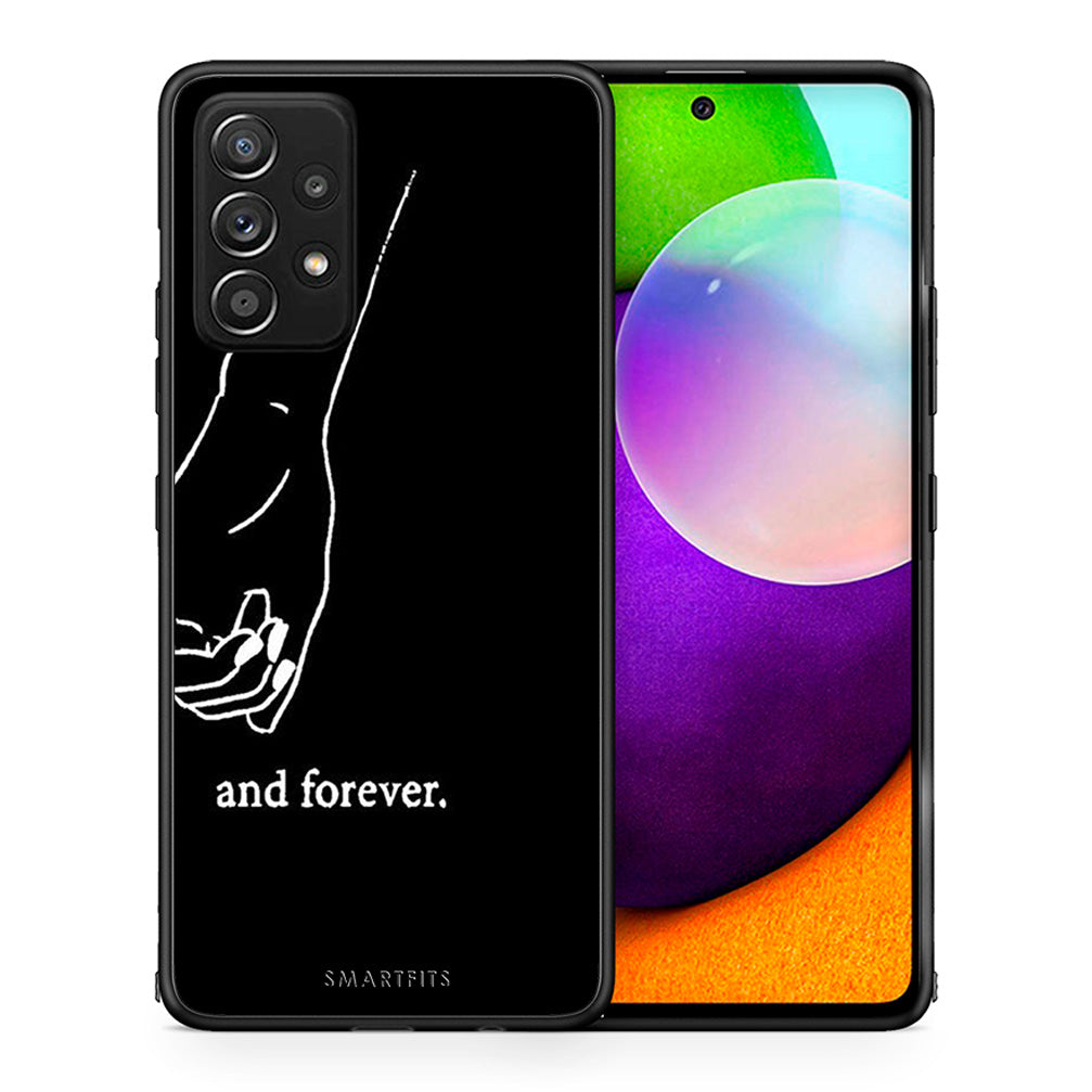 Θήκη Αγίου Βαλεντίνου Samsung Galaxy A52 Always & Forever 2 από τη Smartfits με σχέδιο στο πίσω μέρος και μαύρο περίβλημα | Samsung Galaxy A52 Always & Forever 2 case with colorful back and black bezels