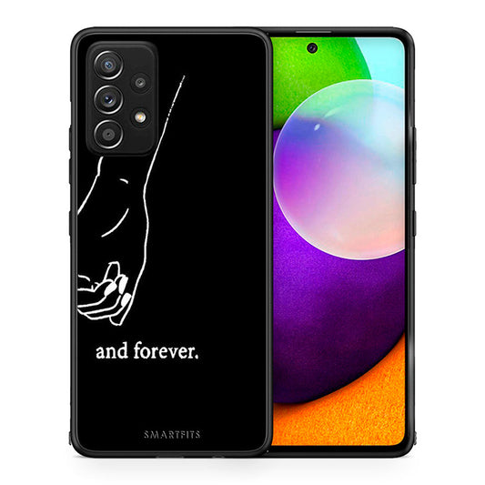 Θήκη Αγίου Βαλεντίνου Samsung Galaxy A52 Always & Forever 2 από τη Smartfits με σχέδιο στο πίσω μέρος και μαύρο περίβλημα | Samsung Galaxy A52 Always & Forever 2 case with colorful back and black bezels