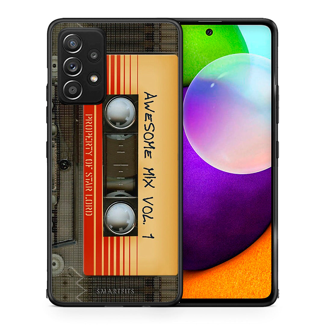 Θήκη Samsung Galaxy A52 Awesome Mix από τη Smartfits με σχέδιο στο πίσω μέρος και μαύρο περίβλημα | Samsung Galaxy A52 Awesome Mix case with colorful back and black bezels