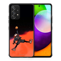 Thumbnail for Θήκη Samsung Galaxy A52 Basketball Hero από τη Smartfits με σχέδιο στο πίσω μέρος και μαύρο περίβλημα | Samsung Galaxy A52 Basketball Hero case with colorful back and black bezels