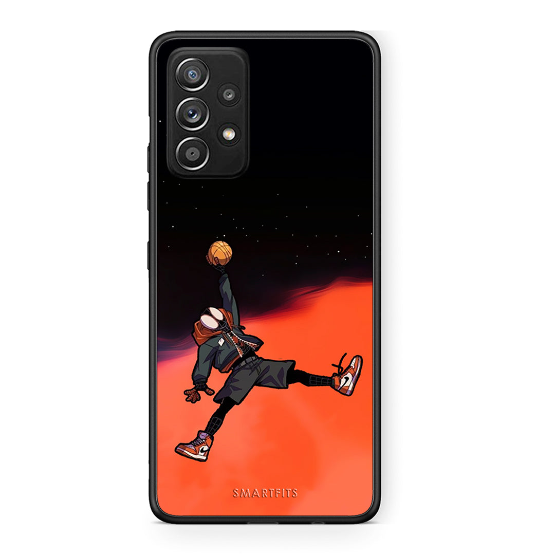 Samsung Galaxy A52 Basketball Hero θήκη από τη Smartfits με σχέδιο στο πίσω μέρος και μαύρο περίβλημα | Smartphone case with colorful back and black bezels by Smartfits