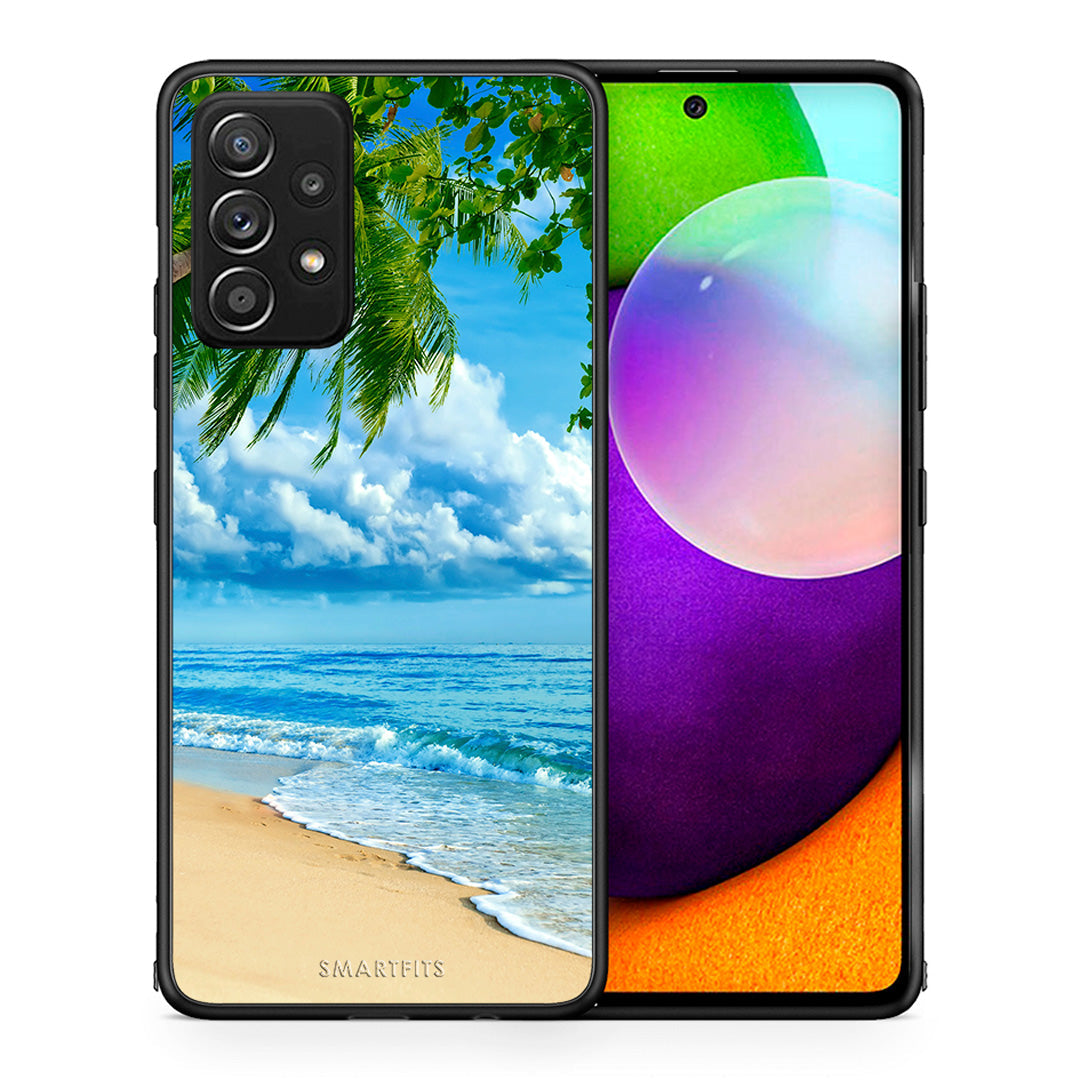 Θήκη Samsung Galaxy A52 Beautiful Beach από τη Smartfits με σχέδιο στο πίσω μέρος και μαύρο περίβλημα | Samsung Galaxy A52 Beautiful Beach case with colorful back and black bezels